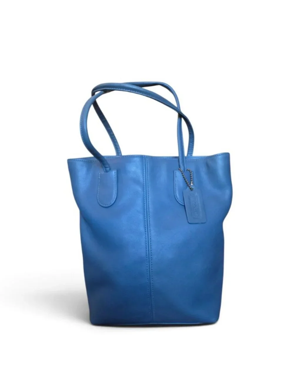 Vintage Coach 4068 Lunch Tote Blue Glove Leather NWT USA Authenticated COA